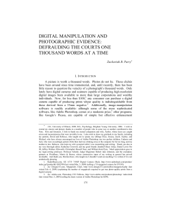 digital manipulation and photographic evidence