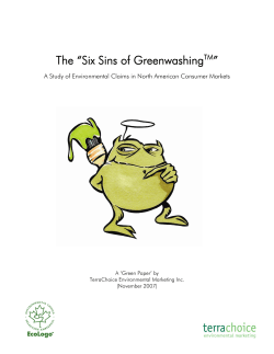 Six Sins of Greenwashing