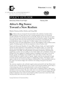 Africa`s Big States: Toward a New Realism