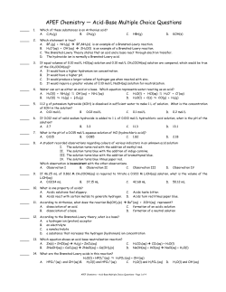 Acids and Bases