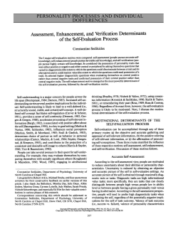 PERSONALITY PROCESSES AND INDIVIDUAL