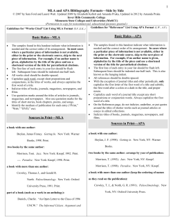 MLA/APA Handout - Inver Hills Community College