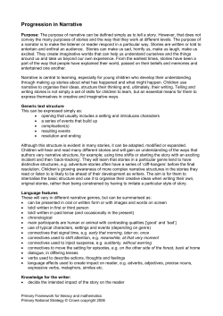 Progression in Narrative