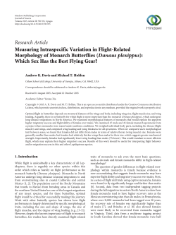 Measuring Intraspecific Variation in Flight