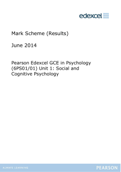 Mark Scheme (Results) June 2014