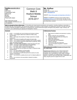 Common Core Math 8 Hosford Middle School 2016-2017