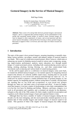 Gestural Imagery in the Service of Musical Imagery