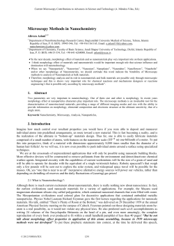 Microscopy Methods in Nanochemistry