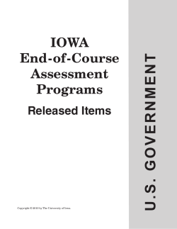Print-ready released items - Iowa Testing Programs