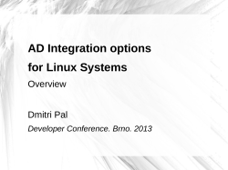 AD Integration options for Linux Systems