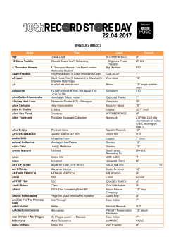 full list of releases