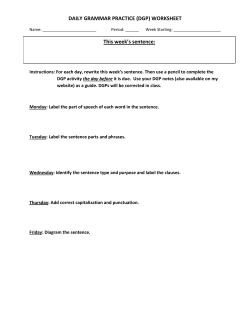 DAILY GRAMMAR PRACTICE (DGP) WORKSHEET This week`s