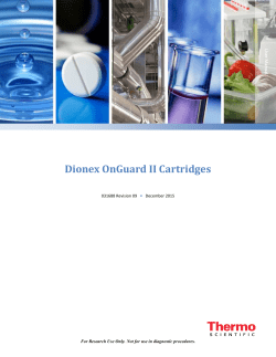 Dionex OnGuard II Cartridges