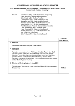 AYRSHIRE ROADS AUTHORITIES AND UTILITIES COMMITTEE