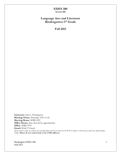 EDES 300 Language Arts and Literature Kindergarten