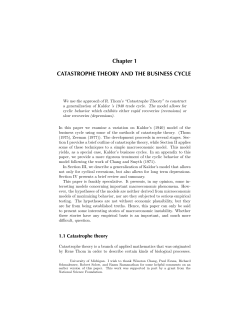 Catastrophe Theory and the Business Cycle, by Hal Varian