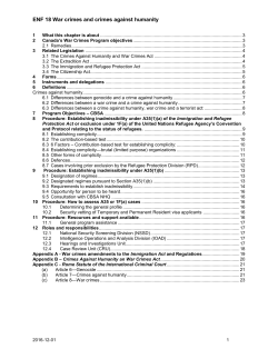 ENF 18 &ndash; War Crimes and Crimes Against Humanity