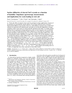 Surface diffusivity of cleaved NaCl crystals as a function of humidity