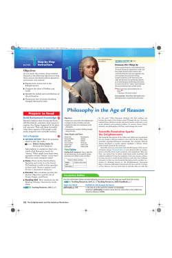 Philosophy in the Age of Reason