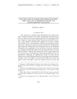 the structure of modern free speech doctrine