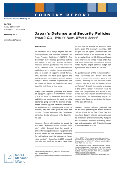 Japan`s Defense and Security Policies - Konrad-Adenauer