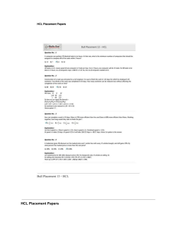 HCL Placement Papers