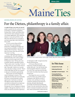 For the Dietzes, philanthropy is a family affair.