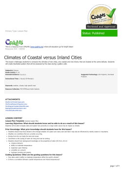 Climates of Coastal versus Inland Cities