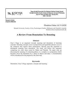 A Review From Denotation To Denoting