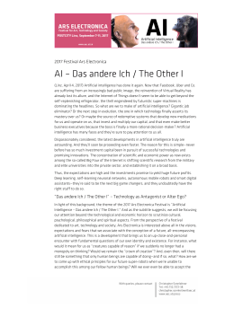 AI &ndash; Das andere Ich / The Other I