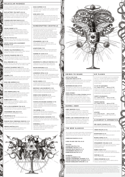 HANDCRAFTED COCKTAILS - The Alchemist