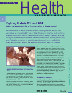 Fighting Malaria Without DDT - International Development Research