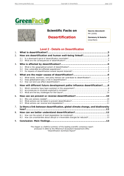 Scientific Facts on Desertification