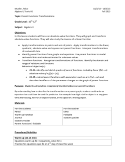 Parent Functions Transformations Day 2
