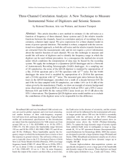 Three-Channel Correlation Analysis: A New Technique to Measure