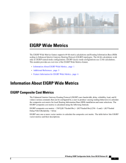 EIGRP Wide Metrics