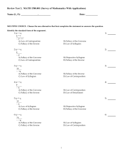 Review Test 3, MATH 1580.001