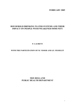 Household drinking water systems and their impact on people with