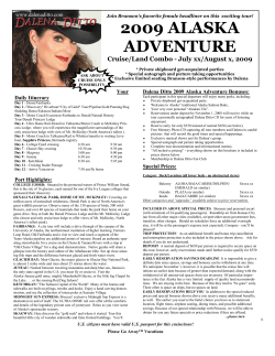 DALENA`S ALASKAN ADVENTURE