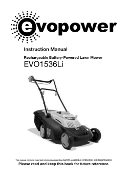 Evopower EVO1536Li 36V Lawn Mower Manual