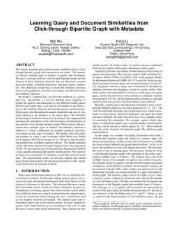Learning Query and Document Similarities from Click