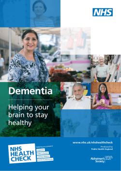 NHS Dementia Leaflet