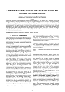 Computational Narratology: Extracting Tense Clusters from