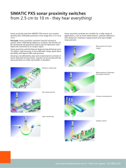 SIMATIC PXS sonar proximity switches from 2.5 cm to 10 m
