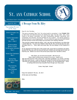 Newsletter 4-28-17 - St. Ann Catholic School