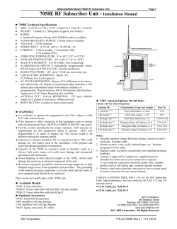7058E Series Transceiver Installation Manual - AES