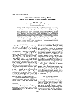 Aquatic Versus Terrestrial Feeding Modes: Possible Impacts on the
