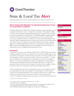 IL transportation apportionment SALT Alert (4-5-16