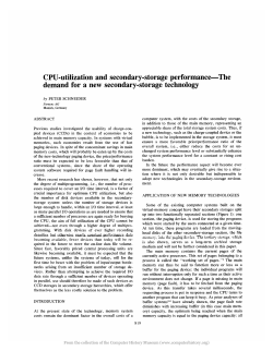CPU-utilization and secondary-storage performance