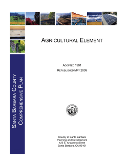 Agricultural Element - County of Santa Barbara Long Range